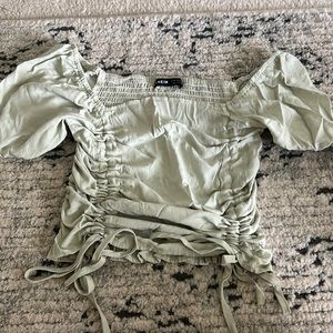 Pale green crop top!!
